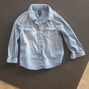 Gap jean (chambray style) 4T button shirt